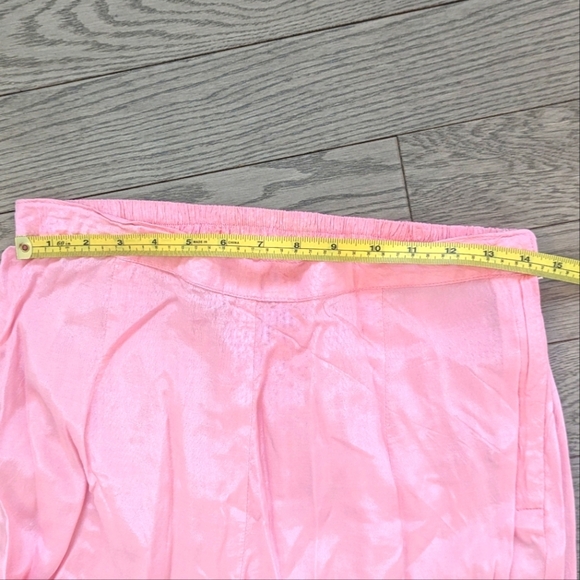 Pink Floral Indian Suit with Lace & Sheer Sleeves- XS New - Picture 7 of 7